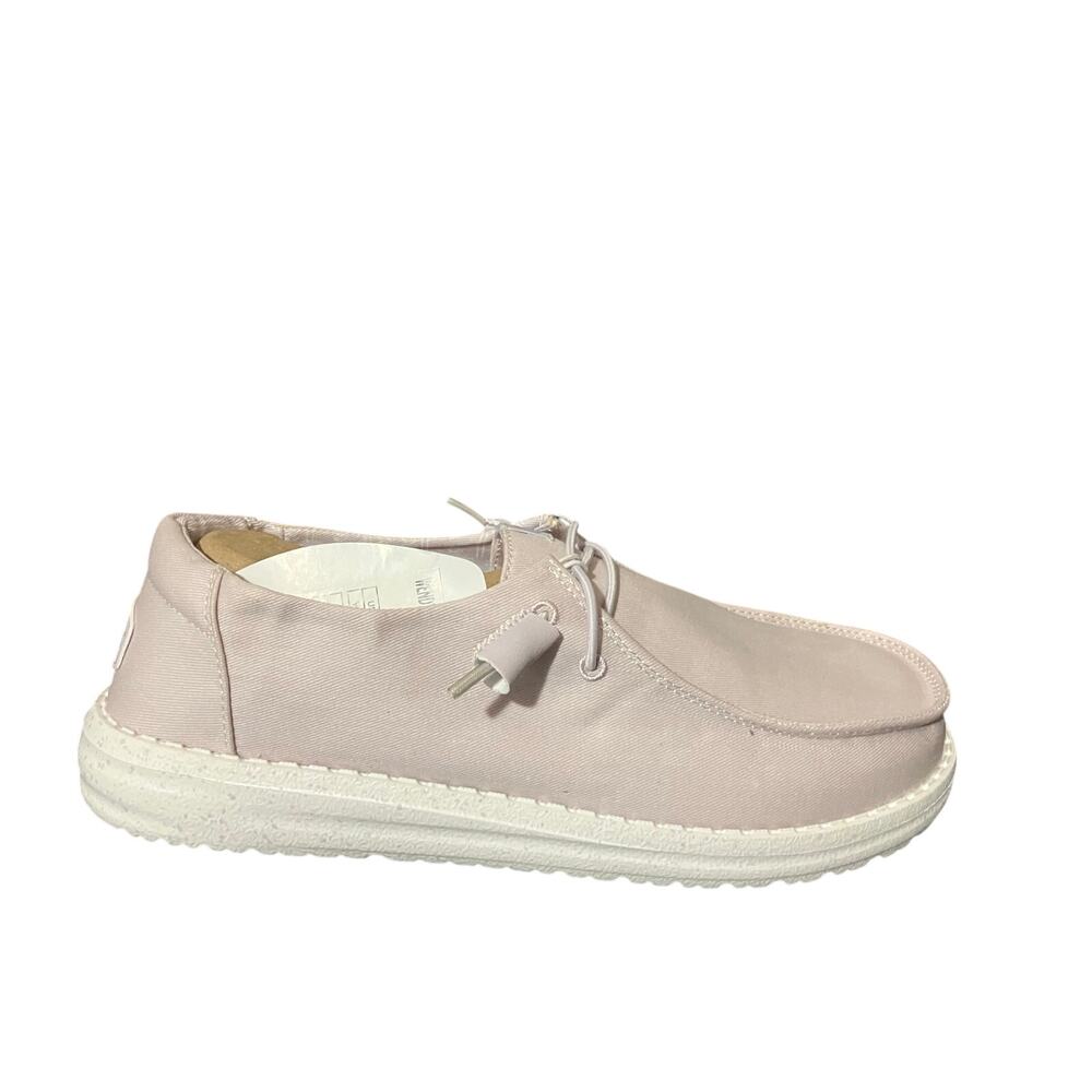 Hey Dude Wendy Womens Loafer Shoes Sz 9 Lavendar White Round Toe Comfort